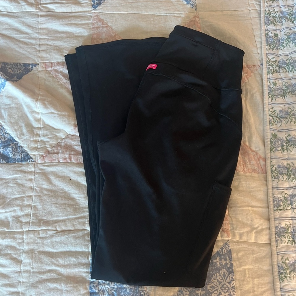 Med Couture Black Yoga Scrub Leggings Size Medium